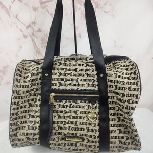 *Like New* Juicy Couture Gothic Black and Tan Weekender Bag